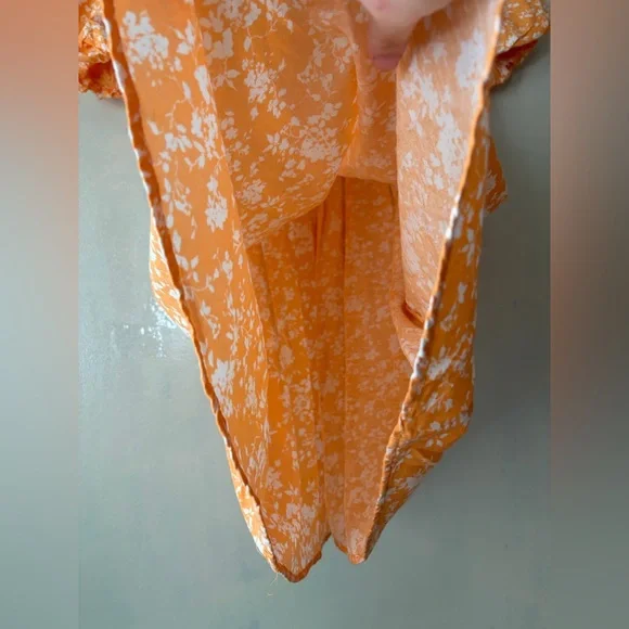 Jessica Simpson bright colorful orange mini dress spring flirty - Picture 3 of 7